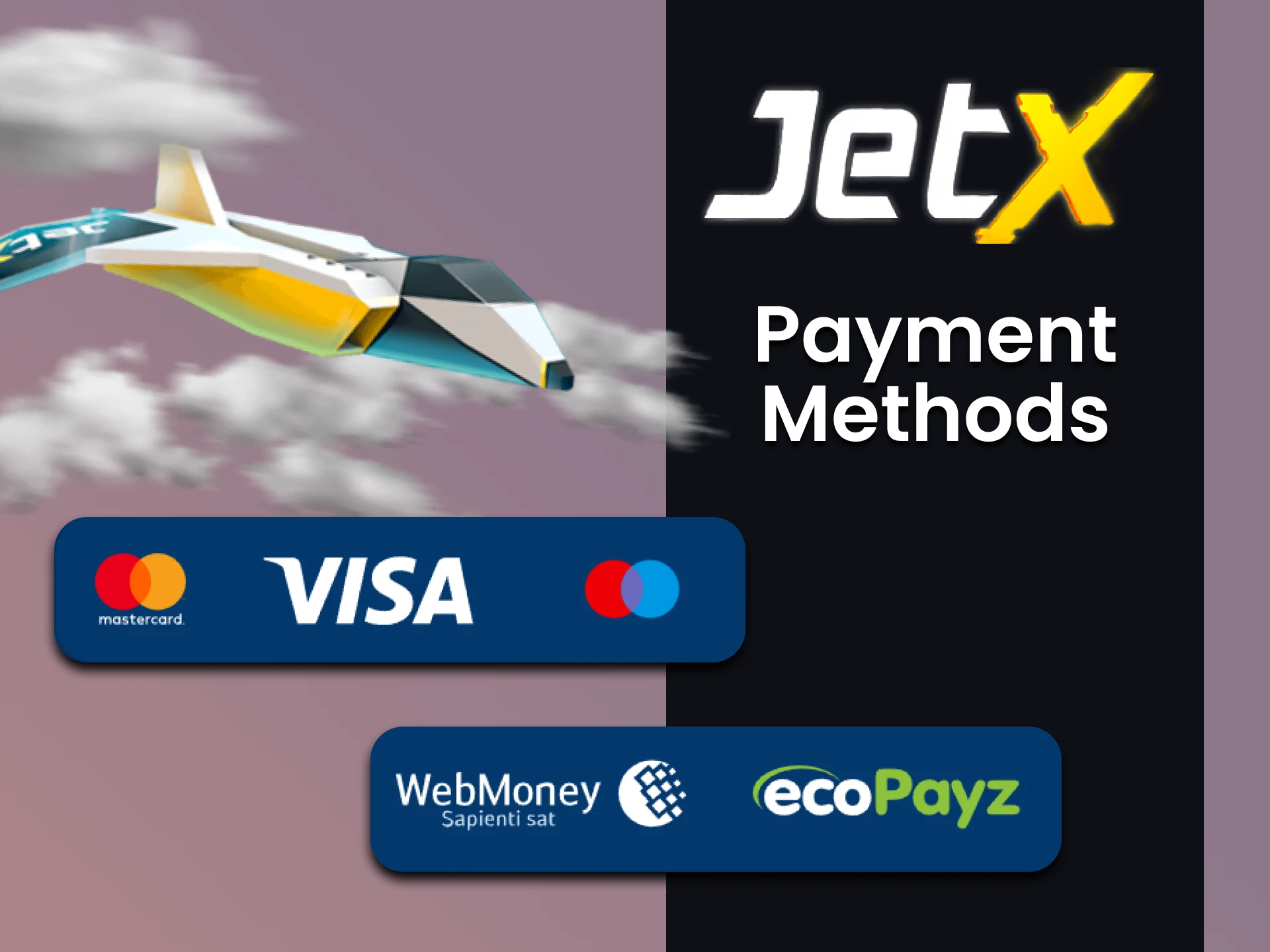 Choose your transaction method for JetX.