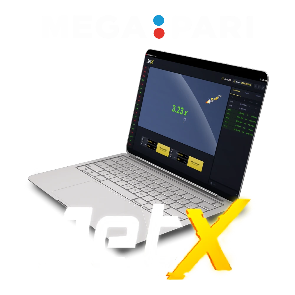 To play JetX, choose the MegaPari.