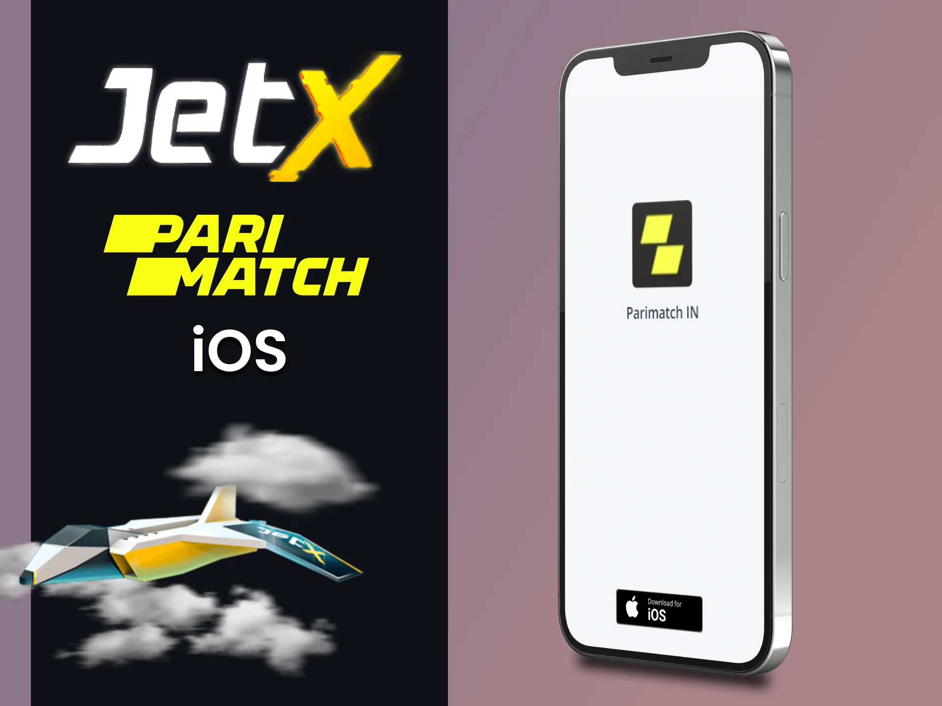 Install the Parimatch app on iOS to play JetX.