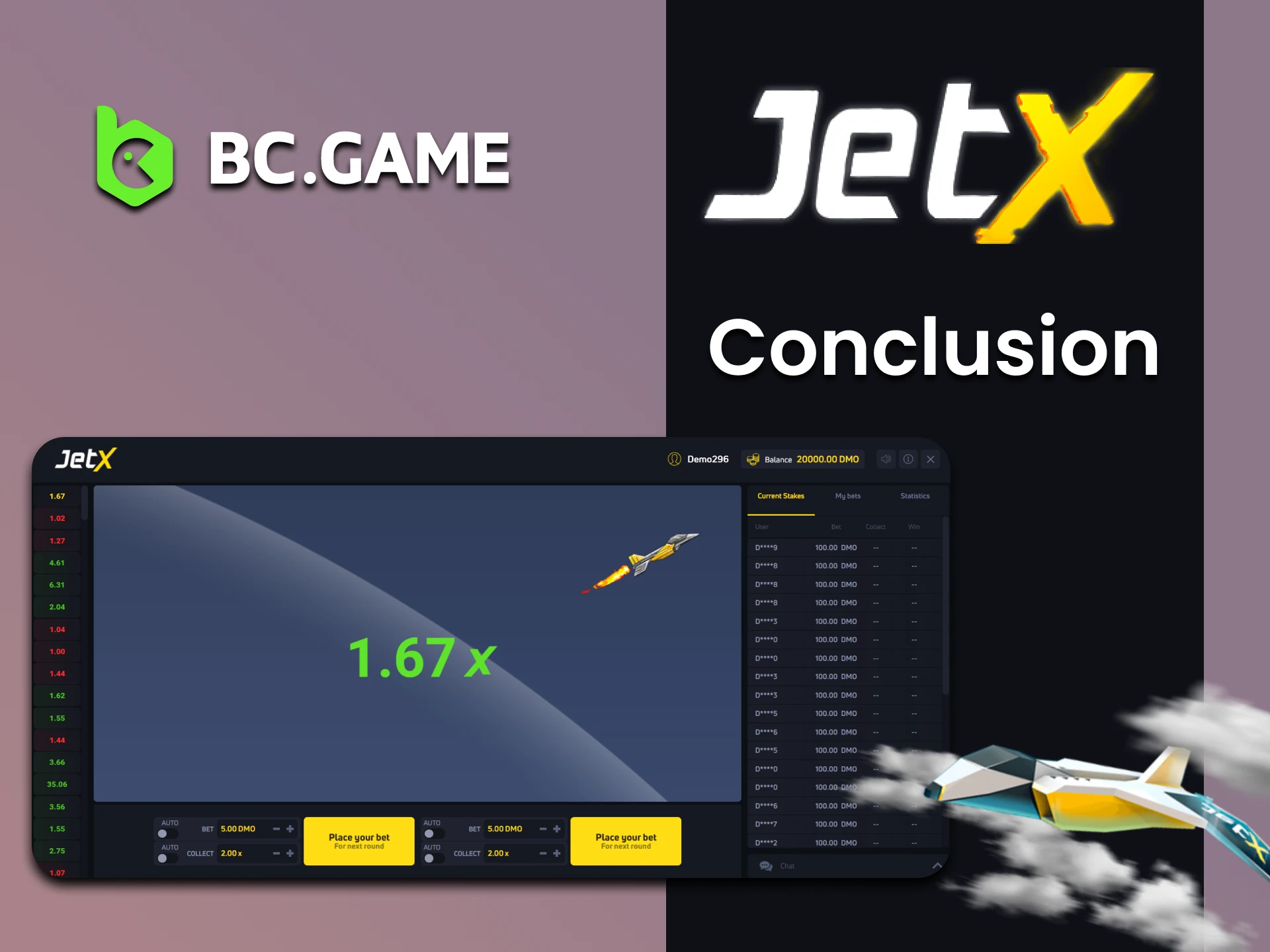BC Game is ideal for playing JetX.
