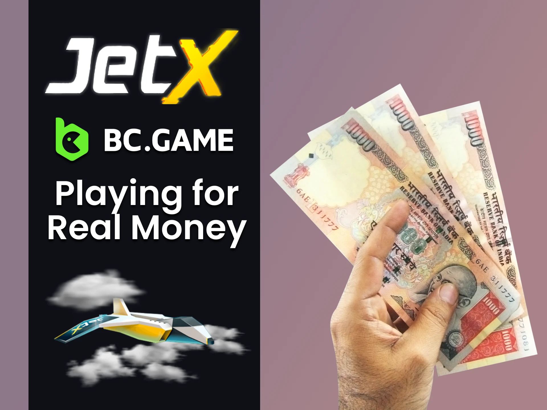 You can win real money at JetX on BC Game.