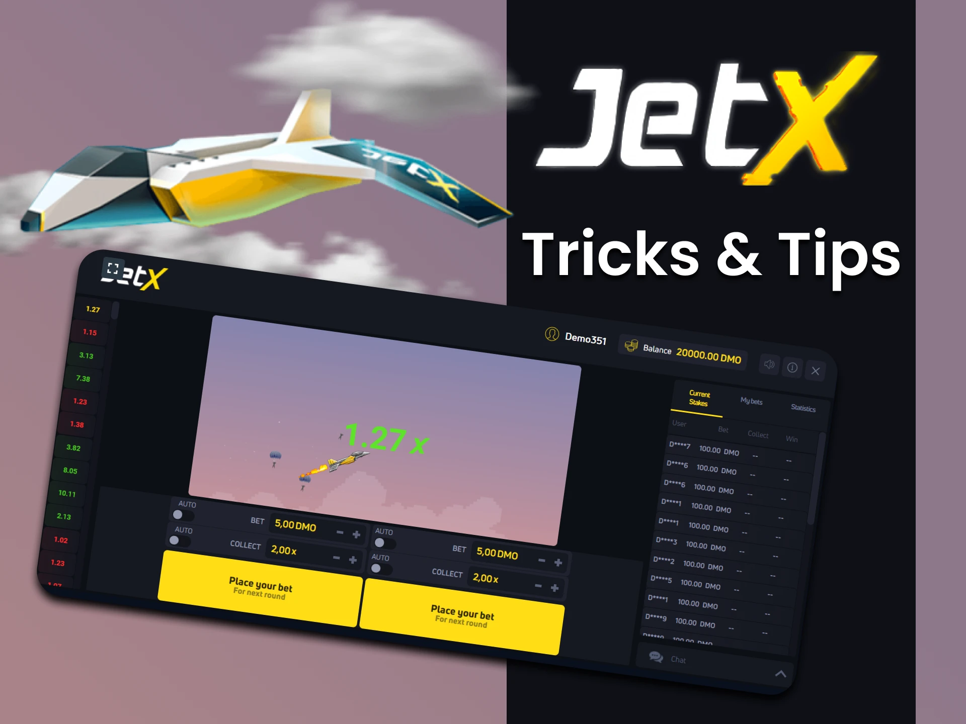 There are many tricks and tips to win at JetX.