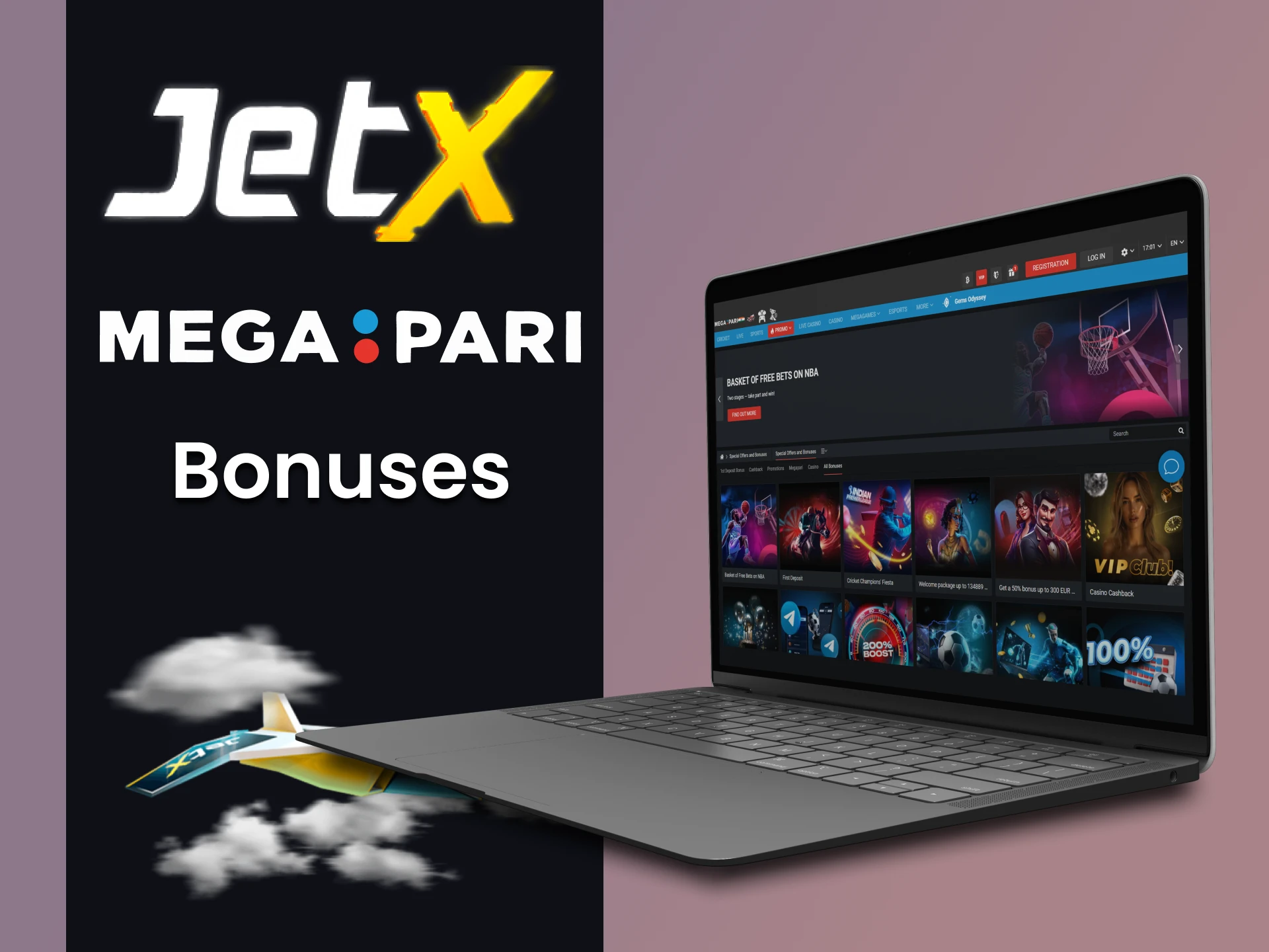 Get bonuses for JetX from Megapari.