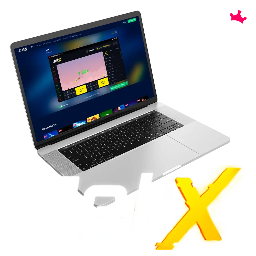 Play JetX Game at Bluechip Casino.